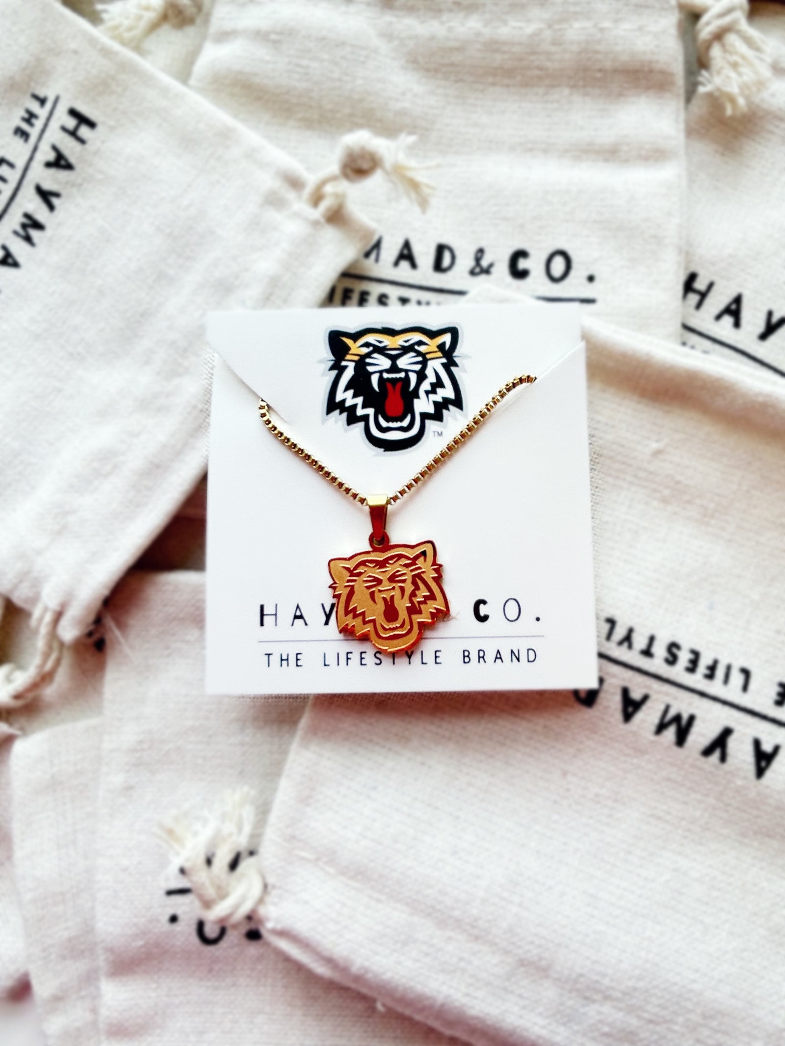 Hamilton Tiger Cats Gold Pendant Necklace