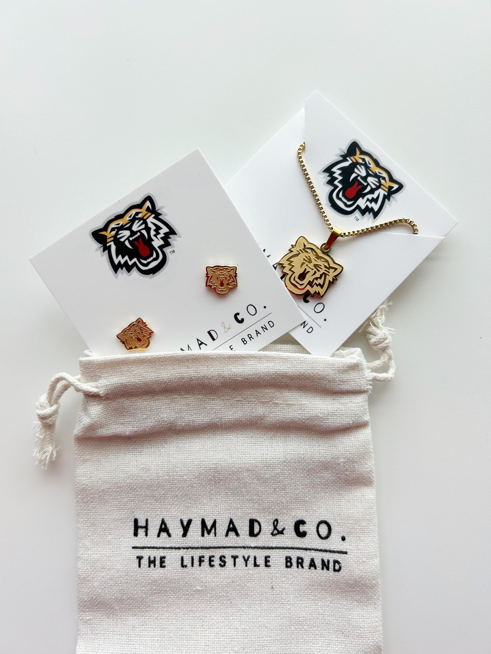 Hamilton Tiger Cats Gold Pendant Necklace