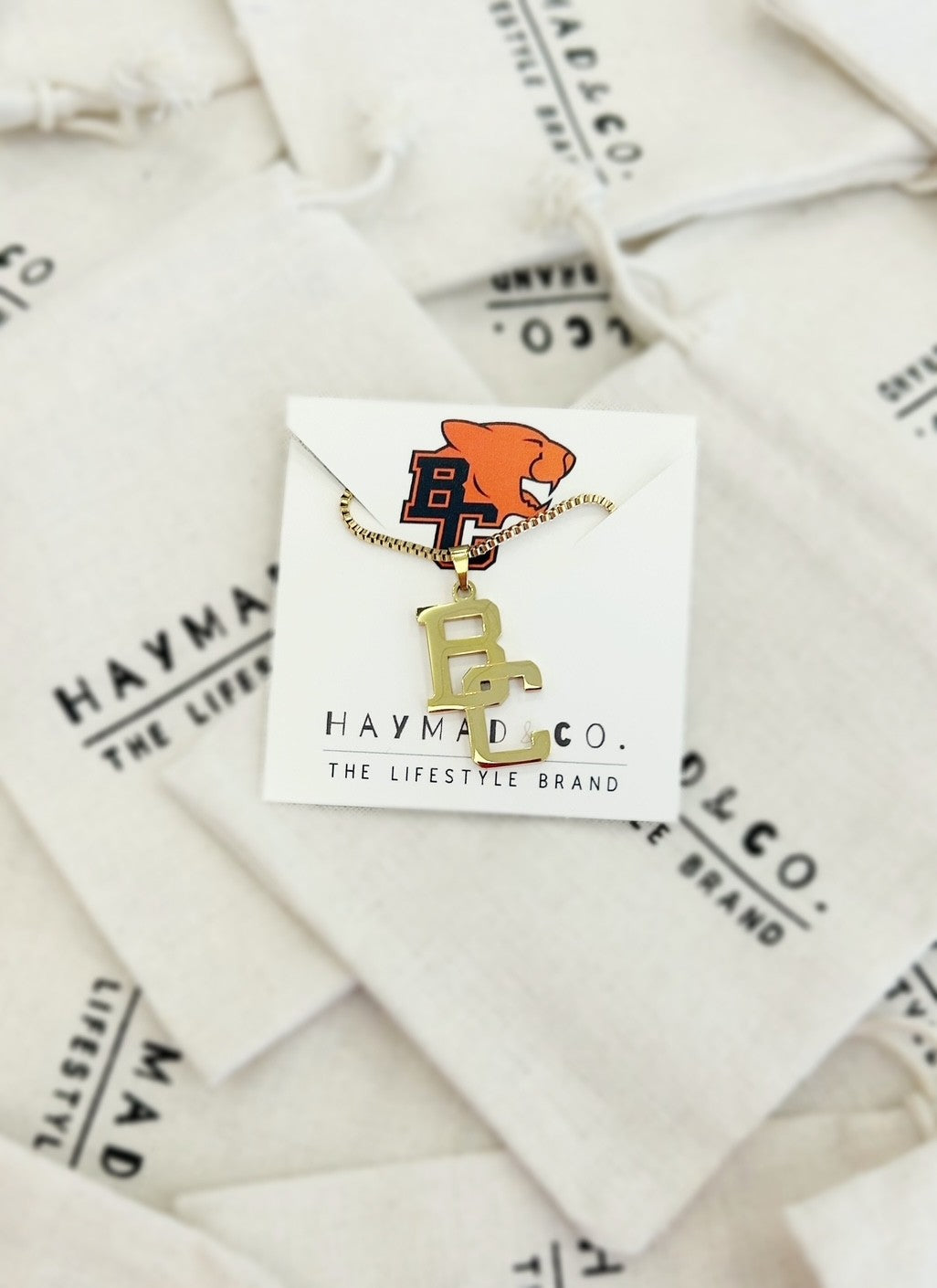 BC Lions Gold Pendant Necklace